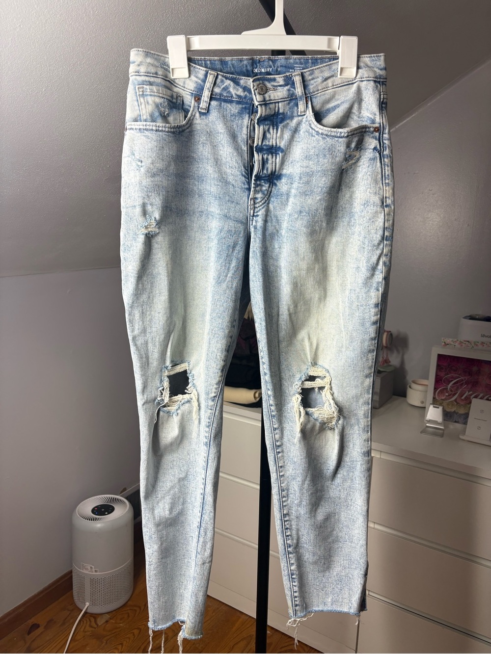 Old Navy Light Blue High-Rise Curvy Straight Jeans